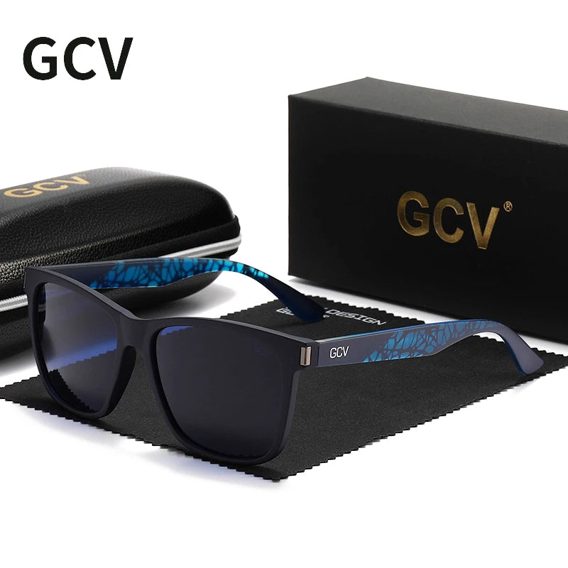 Square Frame Polarized Men Women Female Sunglasses Hawksbill Sports Tourism