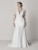 White Bridesmaid Dresses: Fashionable V-Neck Lace Appliques Mermaid Wedding Dresses