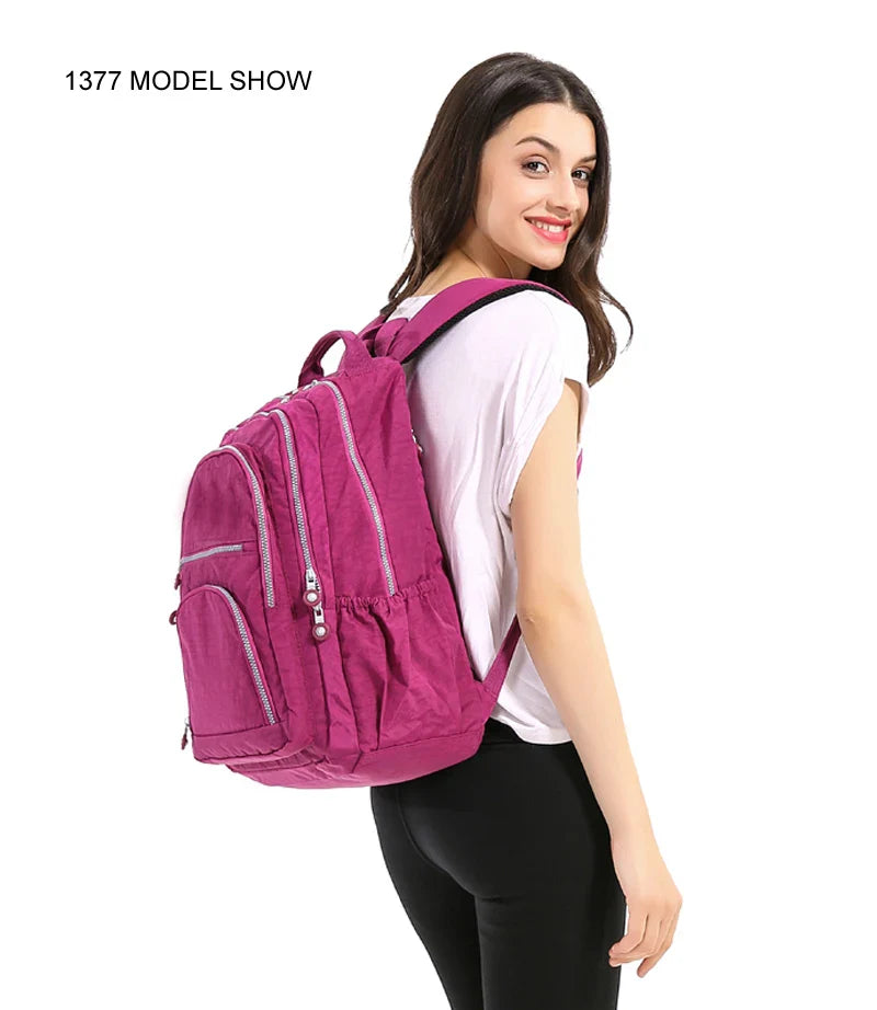 TEGAOTE Aesthetic School Backpacks for Teenagers Girl 2024 Nylon Waterproof Travel BackPack Purse Women Laptop Bagpack Mochila