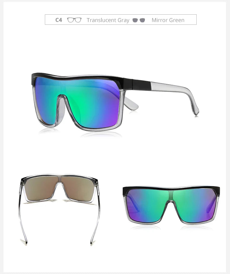 KDEAM Flynn Style Sunglasses Men Plus Shape Outdoor Anti-reflective Sun Glasses Women with Peanut Box