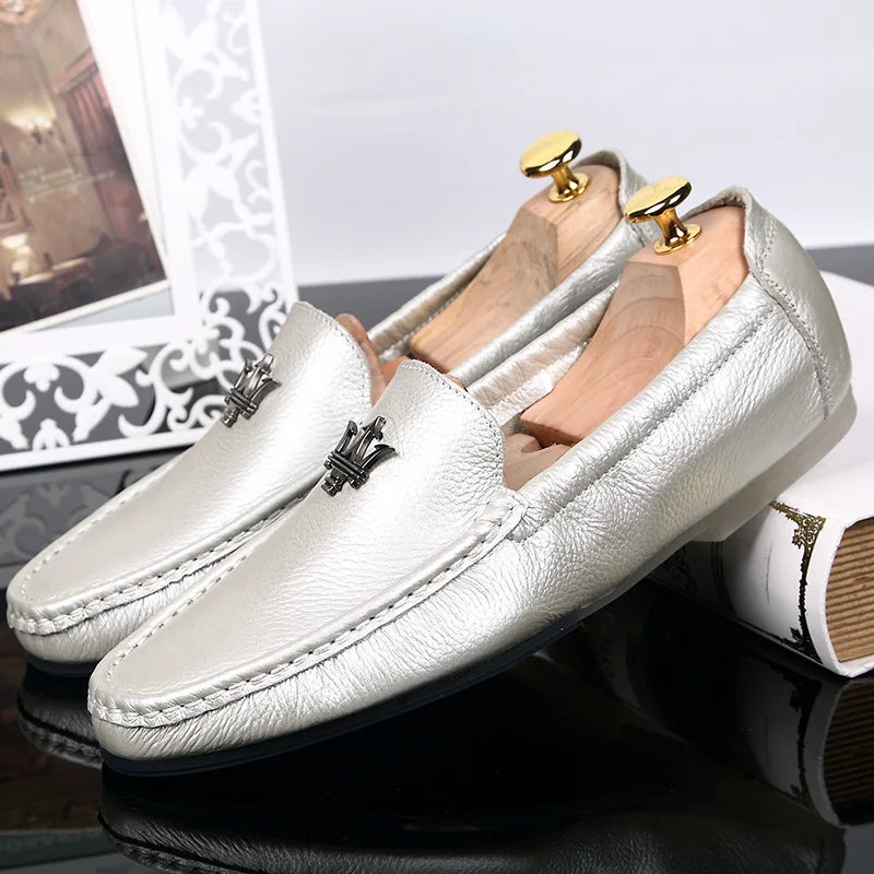 Mens Shoes Casual Brands Slip On Formal Luxury Shoes Men Loafers Moccasins Genuine Leather Driving Shoes  Zapatos Hombre