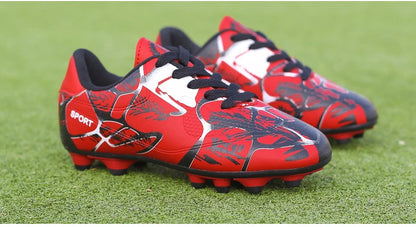 Men Soccer Shoes Fashion Printed Long Spike Children's Football Boots