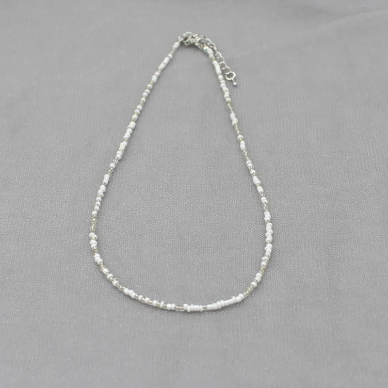 Simple Seed Beads Strand Choker Necklace Women String  Collar Charm Colorful Handmade Bohemia Collier Femme Jewelry Gift