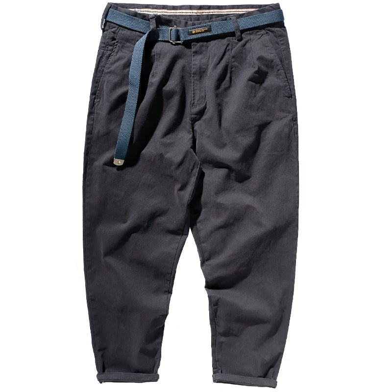 Retro Loose Casual Pencil Pants Men's Fashionable Washed Old Khaki