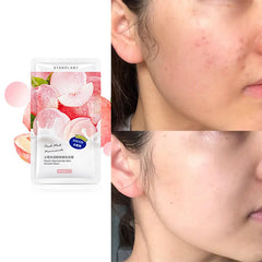 30pcs/lot Peach Niacinamide Sleep Mask Shrink Pore Brushing Facial Mask Moisturizing Disposable Mask Firming And Brighten Skin