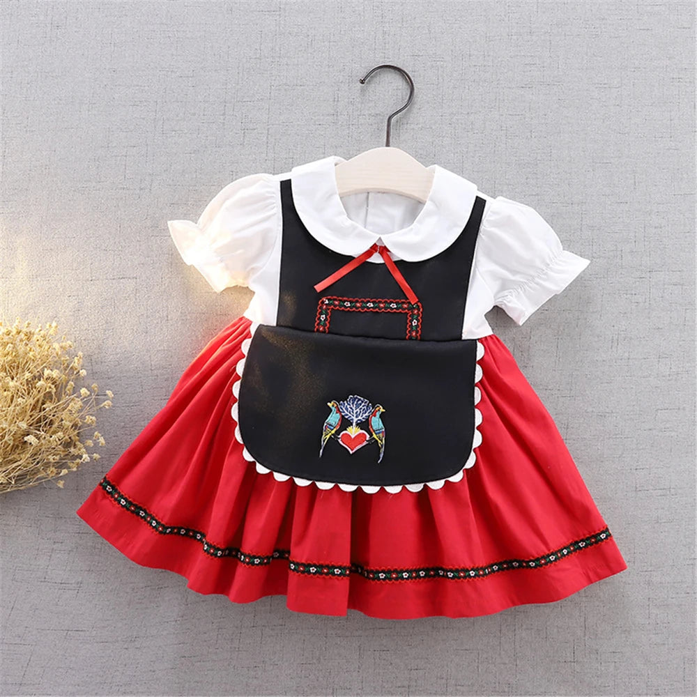 Baby Girls Boutique Dress Turkey Vintage Spanish Dress Lolita Princess Ball Gown