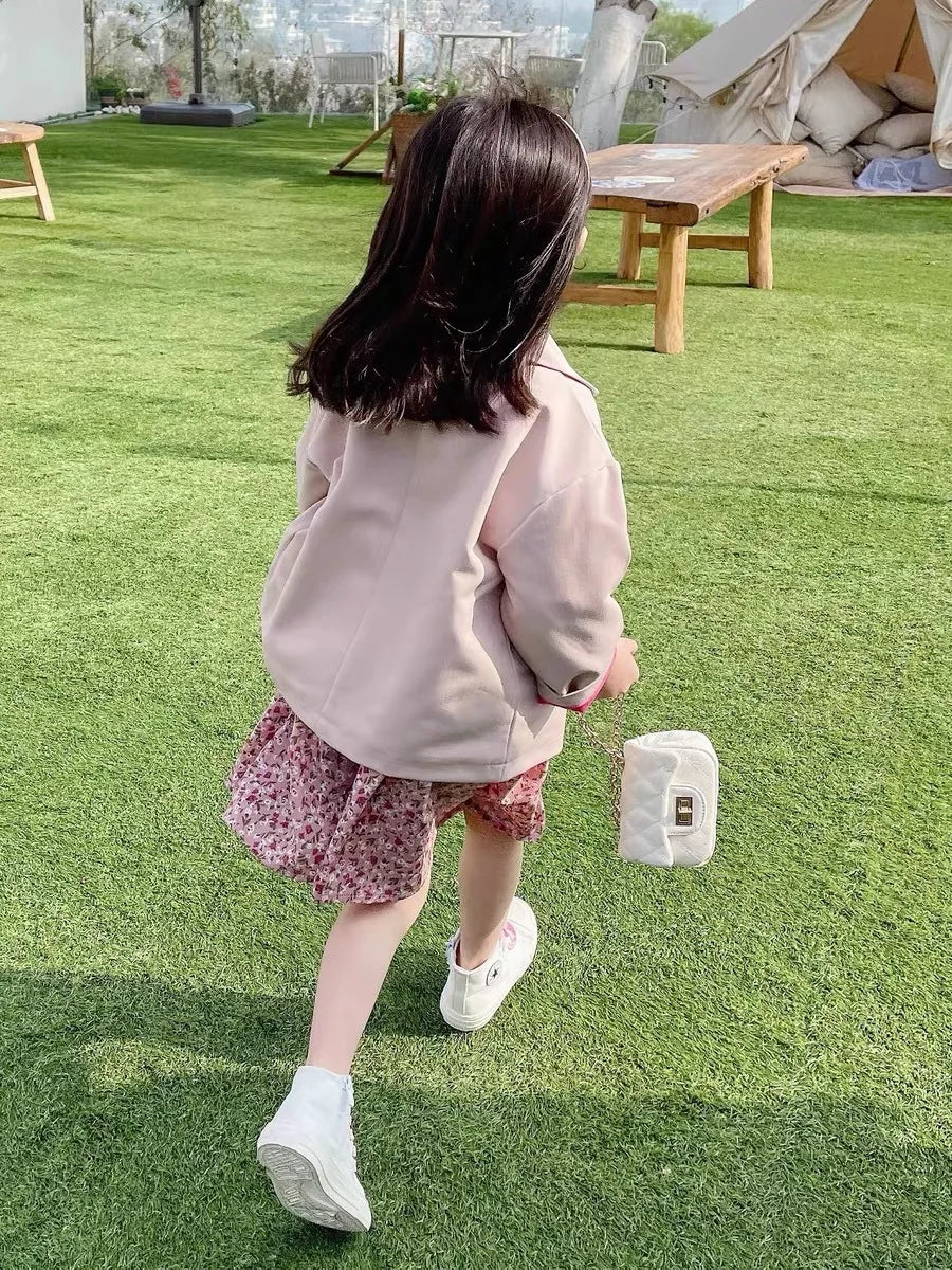 Spring fall kids girl's clothes casual suit jacket for baby birthday children girl's clothing