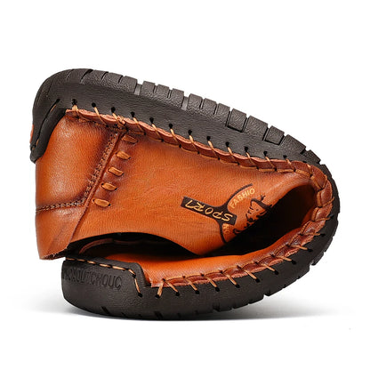Luxury Men Formal Popular Genuine Leather Outdoor Soft Comfortable Loafers Leisure Moccasins Handmade Casual Shoes Flat Walking