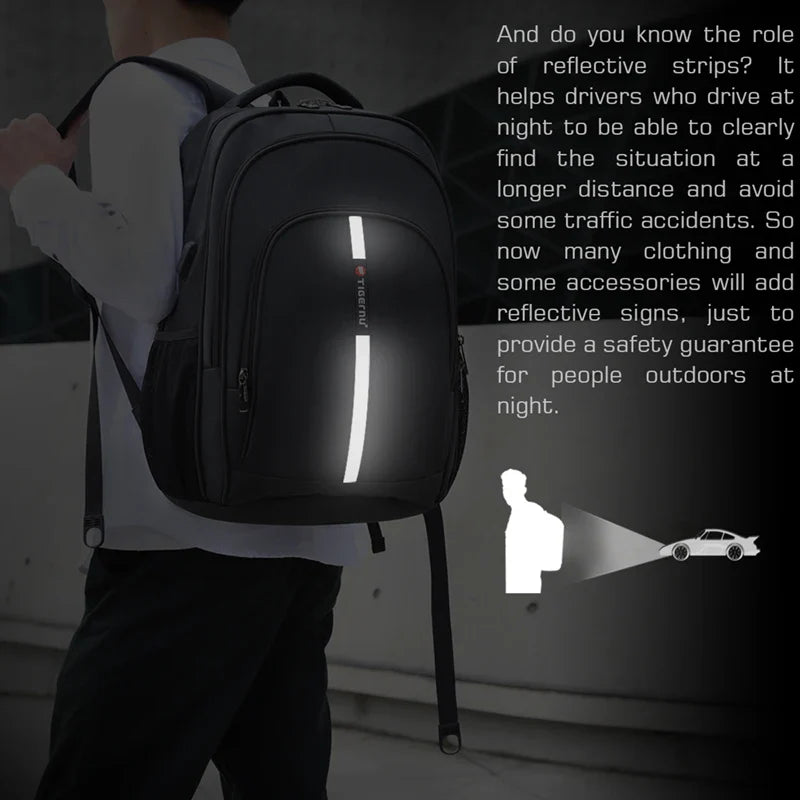 Tigernu Large Capacity Backpack 15.6inch Laptop Backpack Anti Theft Men Backpack College Schoolbag Travel Backpack Bag For Men