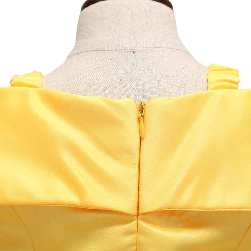 Kids Princess Dresses Girls Belle Party Costume Children Christmas Birthday Flower