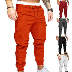 Men's Casual Jogging Pants Solid Color Pocket Pants Sports Pants