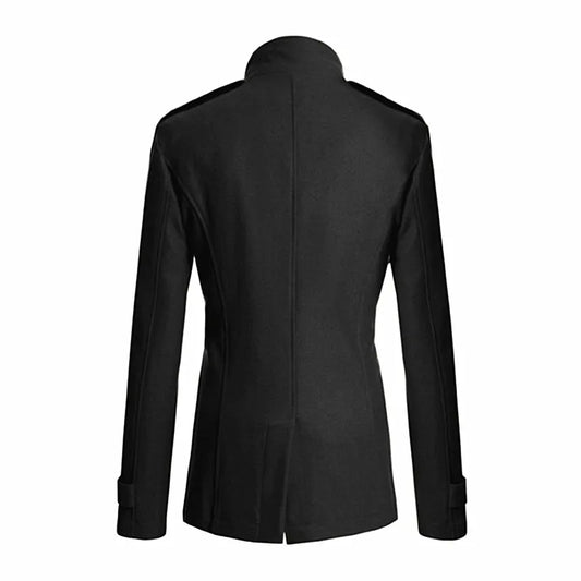 Men's Wool Overcoat Long Suit Men Woolen Windbreaker Man Woollen Coat