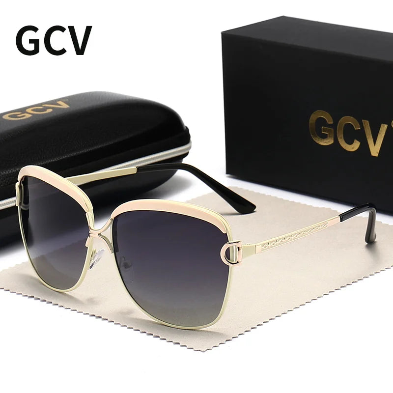 Sunglasses Women Gradient Lens Round Sun Glasses Square Luxury