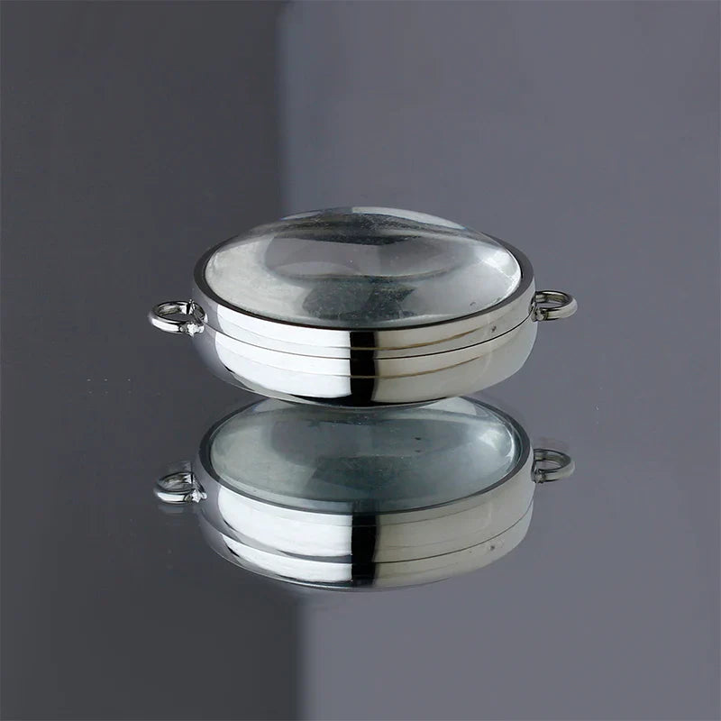13pcs 17mm 23mm 28mm Women Bracelet Floating Locket Double Curved Glass Living Memory Locket Stainless Steel Jewelry Medallion