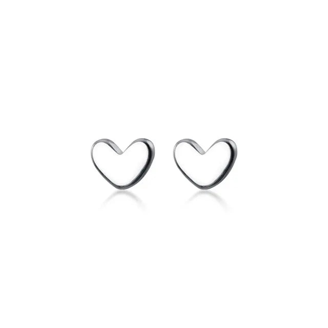 WANTME Real 100% 925 Sterling Silver Cute Sweet Hollow Mini Small Flower Geometric Stud Earrings for Women Korean Fine Jewelry