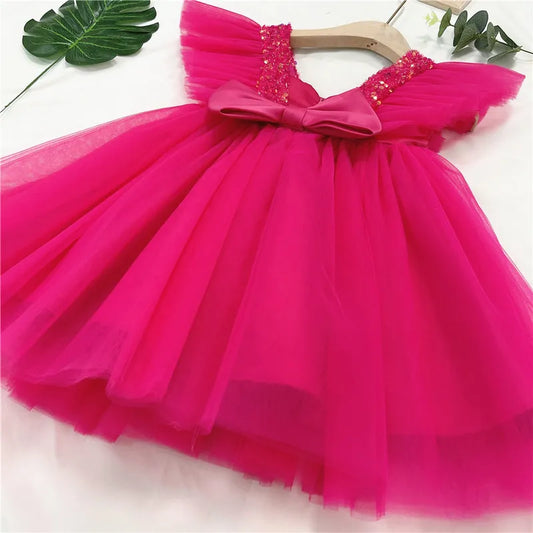 Princess Toddler Kids Tutu Fluffy Dress  Baby Girl Clothes Birthday Pageant Party Dresses