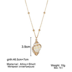 Bohemia Conch Shells Necklace Sea Beach Shell Pendant Necklace For Women