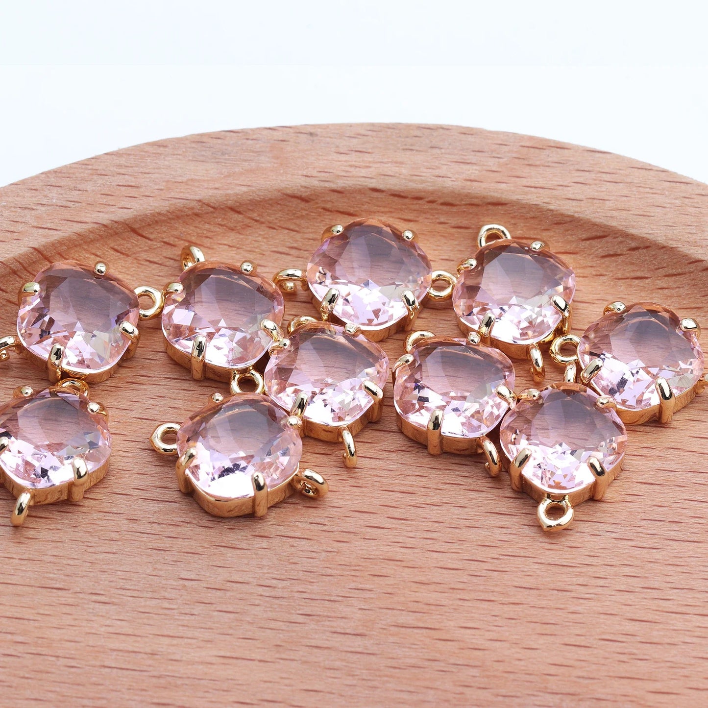 GUFEATHER,10pcs/lot,M438,jewelry accessories,diy bracelet,copper metal,hand made,glass pendant,charms,jewelry making,diy earring