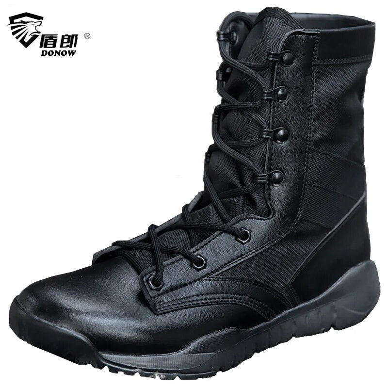Lightweight Military Black Boots Men Breathable Summer Shoes Tactical Combat Boots