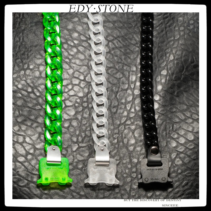 EDY 21SS Hip Hop Punk  PVC Letter Logo Buckle Bracelet For Men Women Girls Jewelry