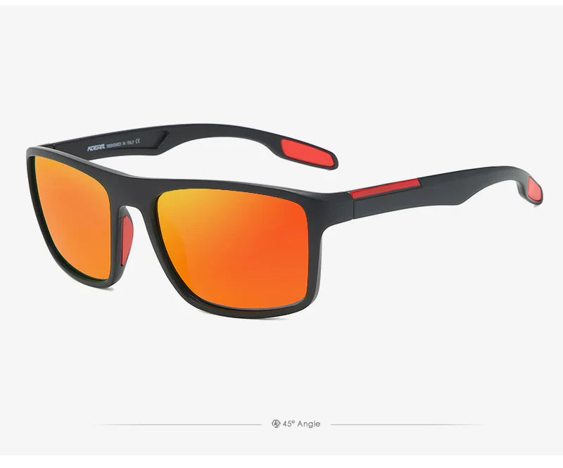 KDEAM Rectangular Ultra Light Sports Sunglasses Men Polarized TAC 1.1mm Thickness Lens Driving Sun Glasses Women Cat.3