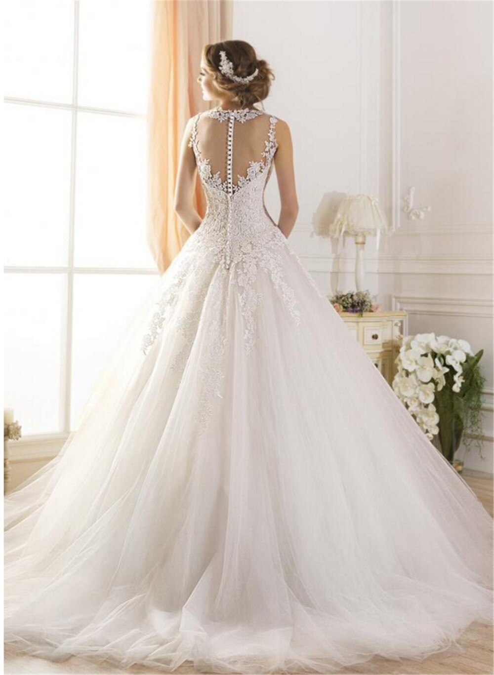 A-Line Wedding Dresses for bride Dress gown Vintage plus size
