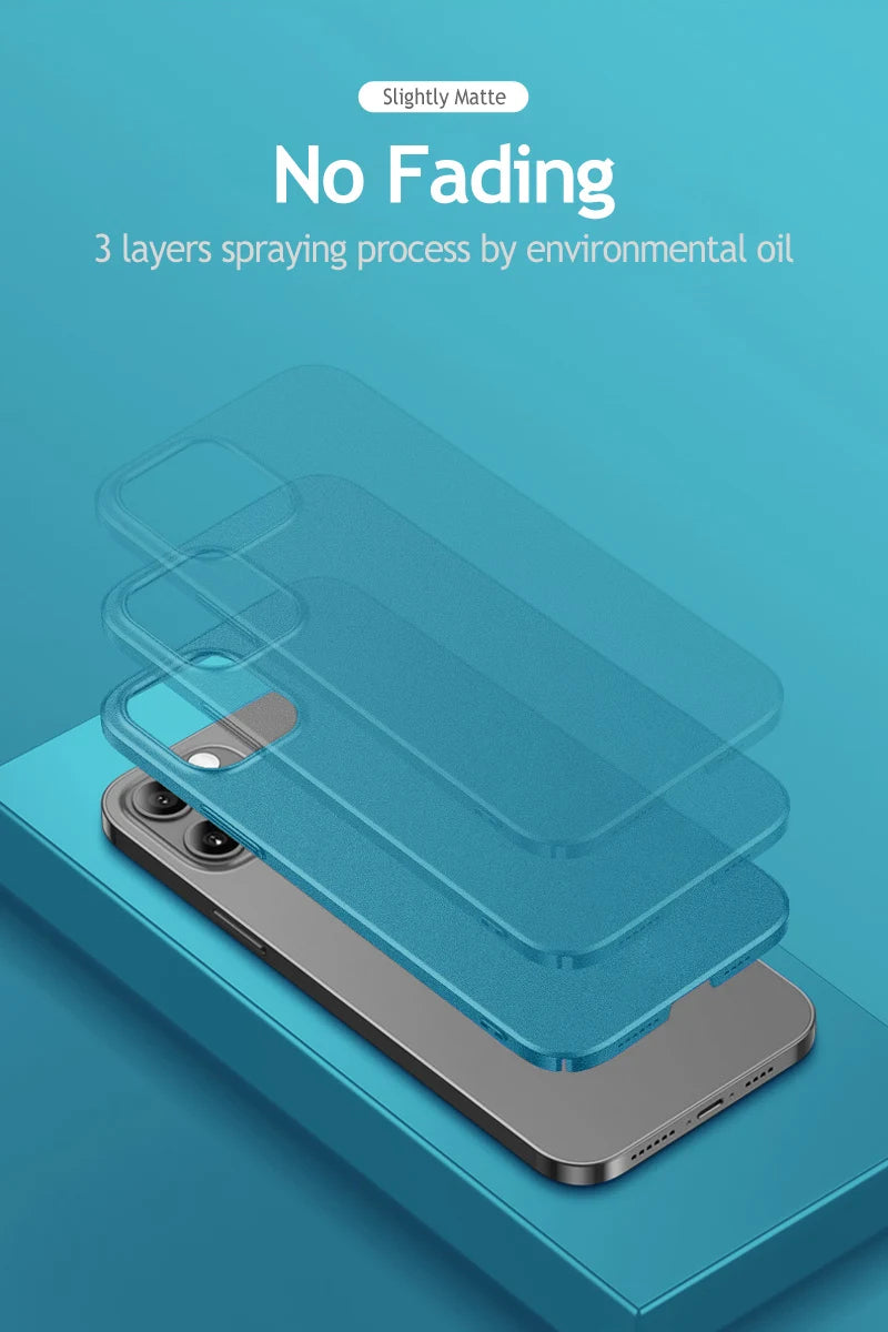 Cases For APPLE iPhone 16 15 14 13 12 11 Pro Max Plus Mini Shockproof Case Cover Hard Plastic Ultra Slim Frosted Covers