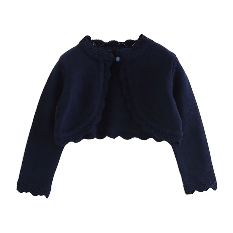 Navy Blue Children Sweater Cardigan Kid Jacket Red Girl Cotton Beach Coat Girls Clothes