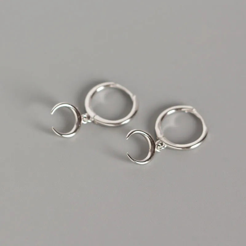 WANTME Real 100% 925 Sterling Silver Punk Hip-Hop Link Chain Gothic Studs Earrings for Fashion Women Jewelry Accessories 2022