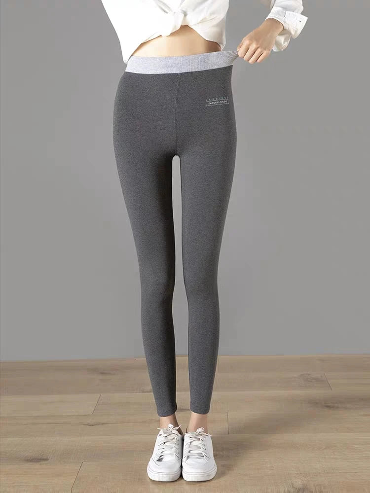 Ribbed Leggings For Women High Waist Autumn Winter Warm Legging Cotton