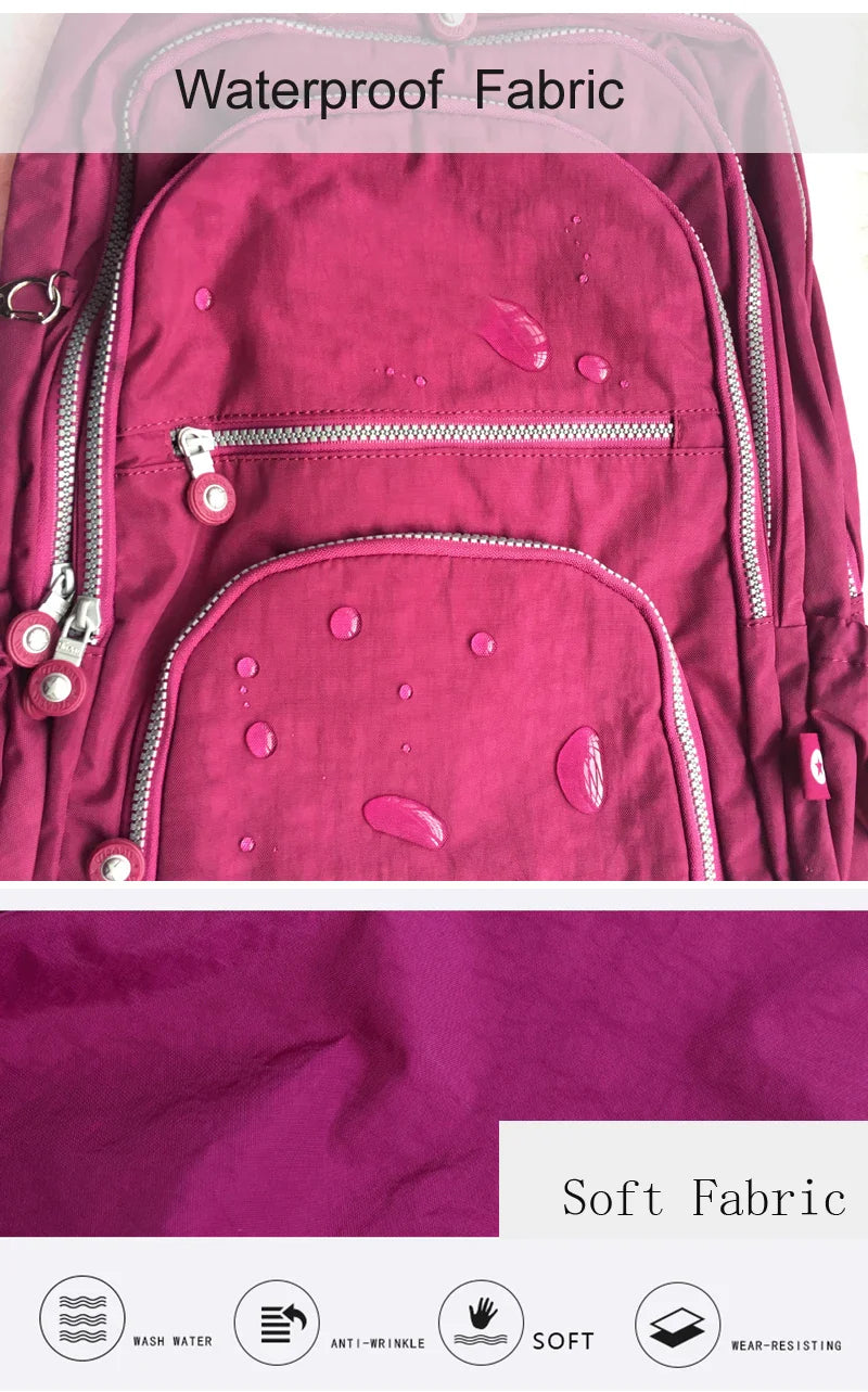 TEGAOTE Aesthetic School Backpacks for Teenagers Girl 2024 Nylon Waterproof Travel BackPack Purse Women Laptop Bagpack Mochila