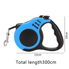 3m 5m Custom Dog Collars Auto-scaling Pet Dogs Tag Collar Leash Lead