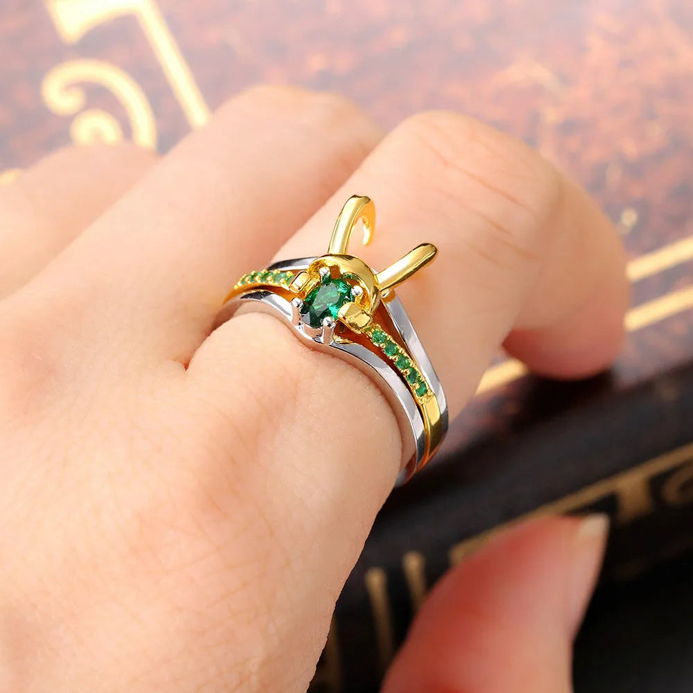Loki Ring Thor Loki Horns Helmet Matching Paired Rings Set For Women