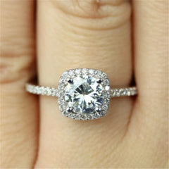 Engagement Rings Exquisite White Drill Fashion Rings Women Wedding Trendy