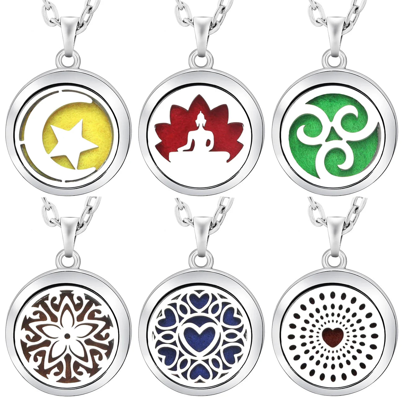 New Stainless Steel Fashion Tree Of Life  Aromatherapy Necklace Essential Oil Diffuser Perfume Locket Pendant Women Jewelry Gift
