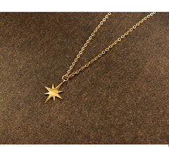 316 L Stainless Steel Necklace For Women Gold Plated Star Pendant Clavicle Necklaces