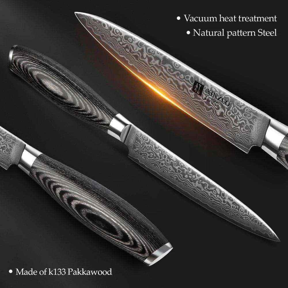 5"Inch Utility Knife Profesional Japanese Damascus Steel Kitchen Knife