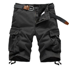 Men's Baggy Multi Pocket Military Cargo Shorts Mens Cotton Khaki Mens