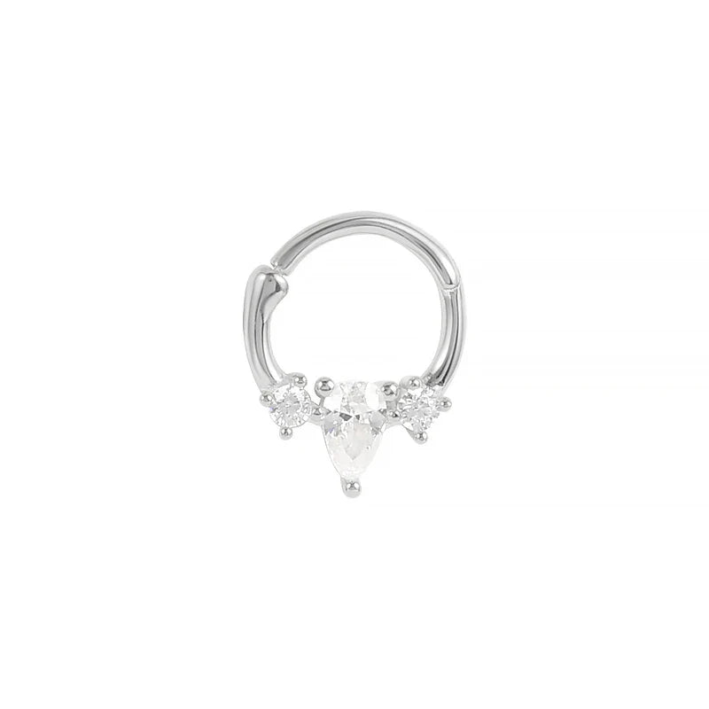 ROXI Multible Crystal Hoop Earrings for Women 2021 925 Sterling Silver Ear Nose Jewelry Earrings Heart Round joyas de plata 925