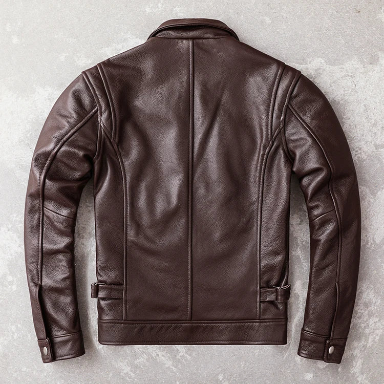 Men's Real Cowhide jackets Genuine Leather Jacket Men Clothing