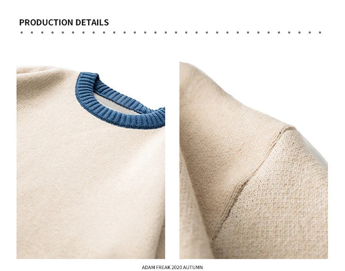 Men Hip Hop Streetwear Harajuku Sweater Vintage Japanese Style Snow Mountain Knitted