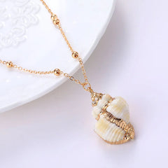 Bohemia Conch Shells Necklace Sea Beach Shell Pendant Necklace For Women