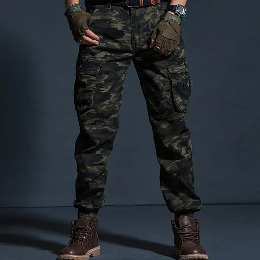 Khaki Casual Pants Men Military Tactical Joggers Camouflage Cargo Pants