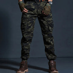 Khaki Casual Pants Men Tactical Joggers Camouflage Cargo Pants