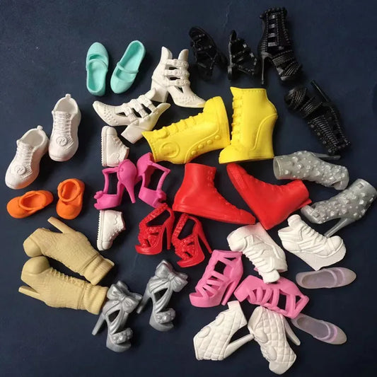 Original 1/6 Doll Shoes Boots Sandals Girl DIY Dressing Doll Toys Doll Decors For FR Super Model Barby Dolls Colorful Doll Shoes