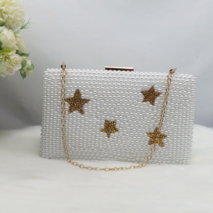 Gold Star Women Wedding Shoes With Matching Bag Bride