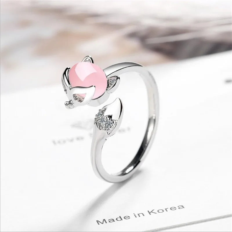 Korean Daisy Flower Elegant Opening Rings Women Adjustable Wedding Party