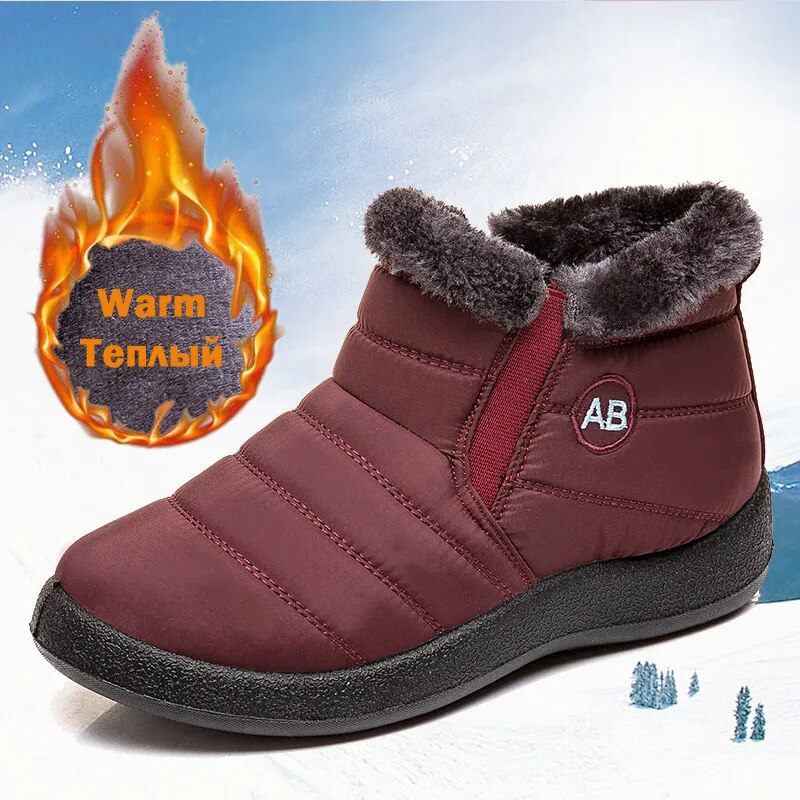 Women Boots Fashion Waterproof Snow Boots For Winter Shoes