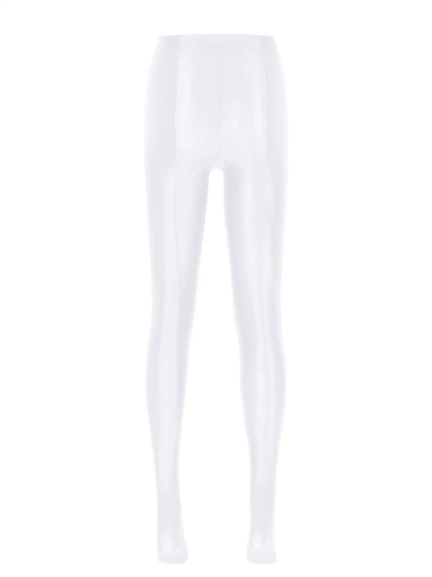 Women Glossy Solid Color Pantyhose High Waist Tights Stockings Footed Leggings