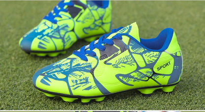Men Soccer Shoes Fashion Printed Long Spike Children's Football Boots
